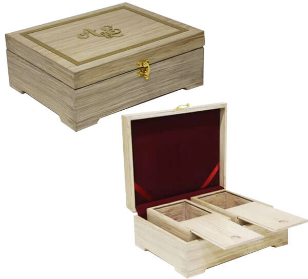 Luxury wooden wedding invitation boxes