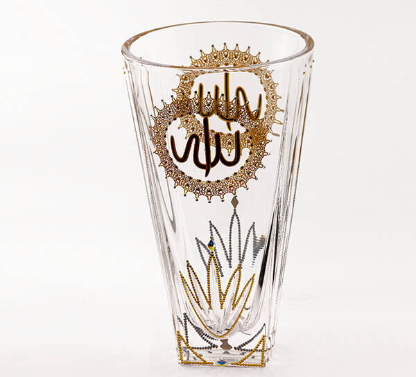 Allah crystal vase