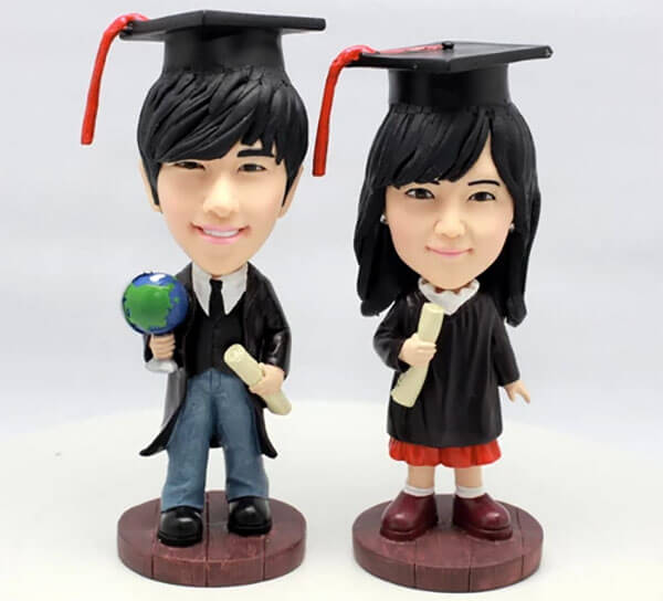 Graduation resin figurines